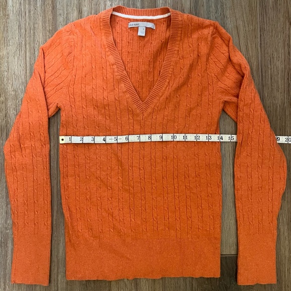 Orange Old Navy Cable Knit Sweater - Picture 4 of 6